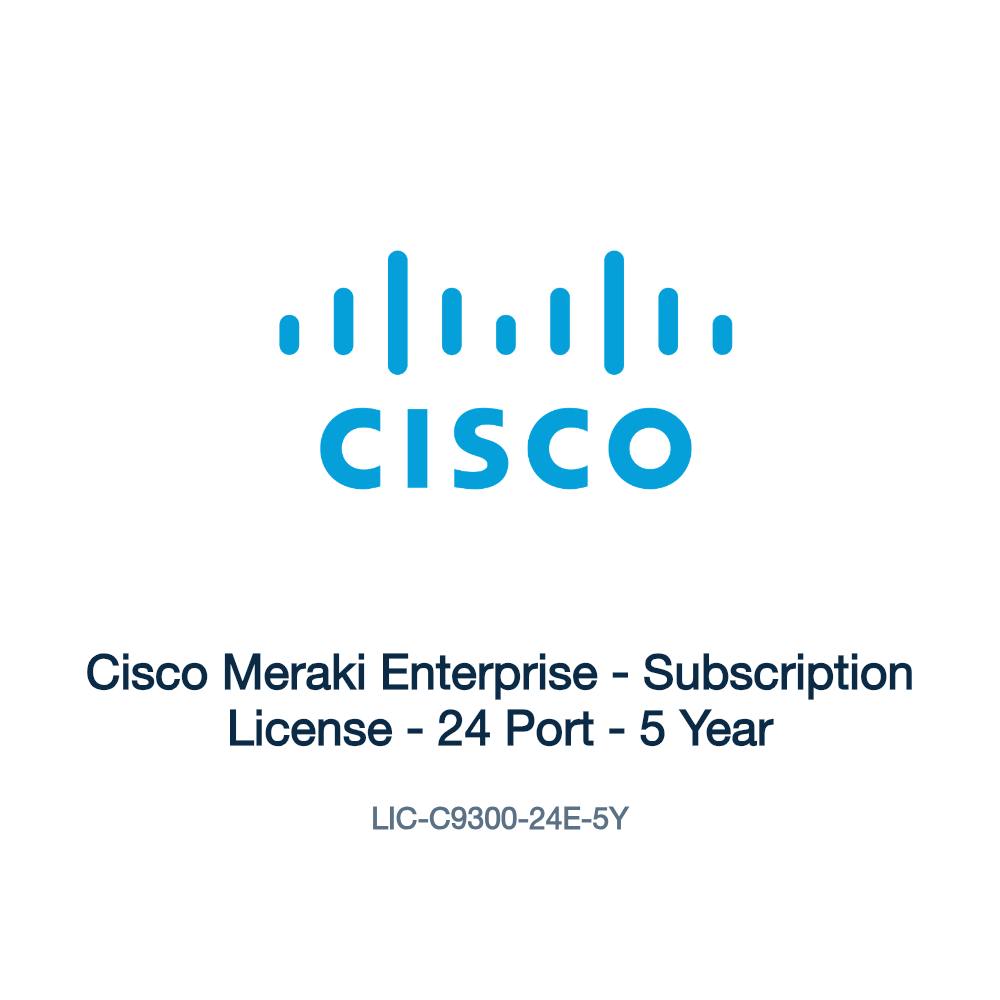 LIC-C9300-24E-5Y: Cisco Meraki Enterprise