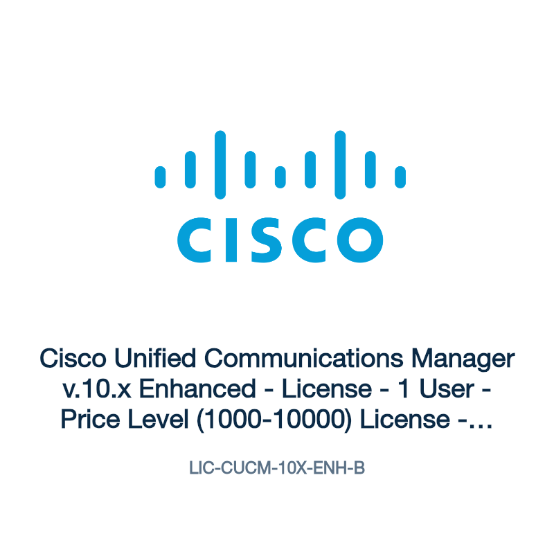 LIC-CUCM-10X-ENH-B: Cisco Unified Communications Manager v.10.x Enhanced