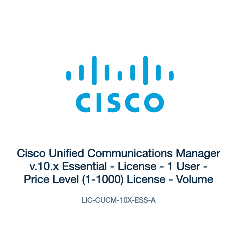 LIC-CUCM-10X-ESS-A: Cisco Unified Communications Manager v.10.x Essential
