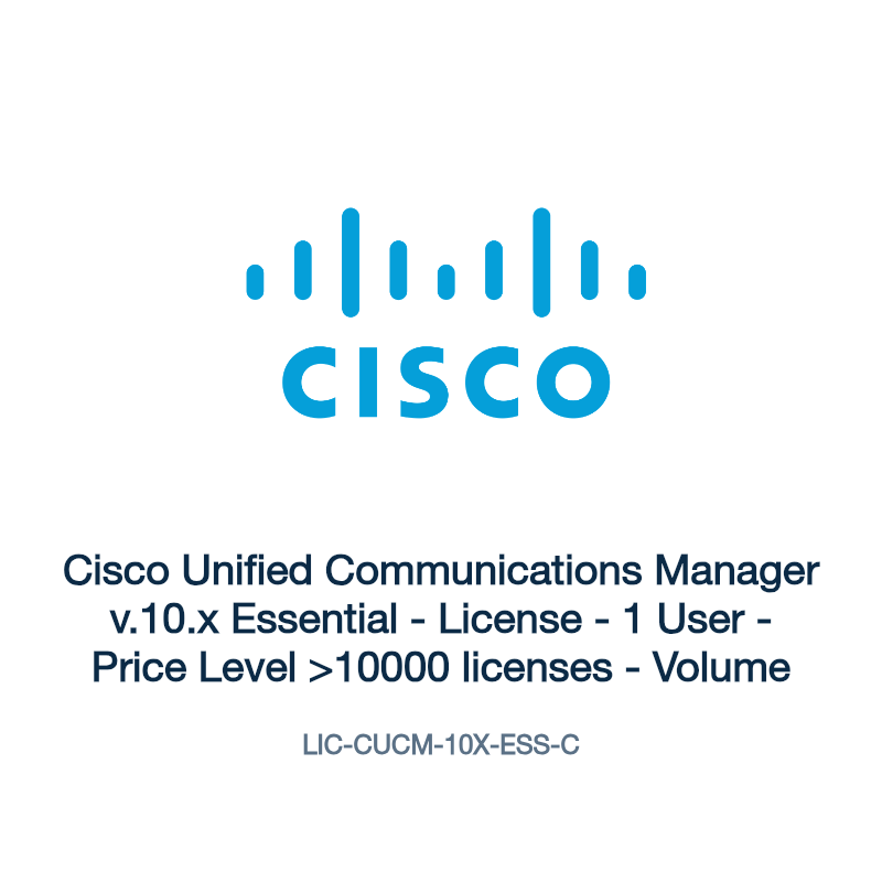 LIC-CUCM-10X-ESS-C: Cisco Unified Communications Manager v.10.x Essential