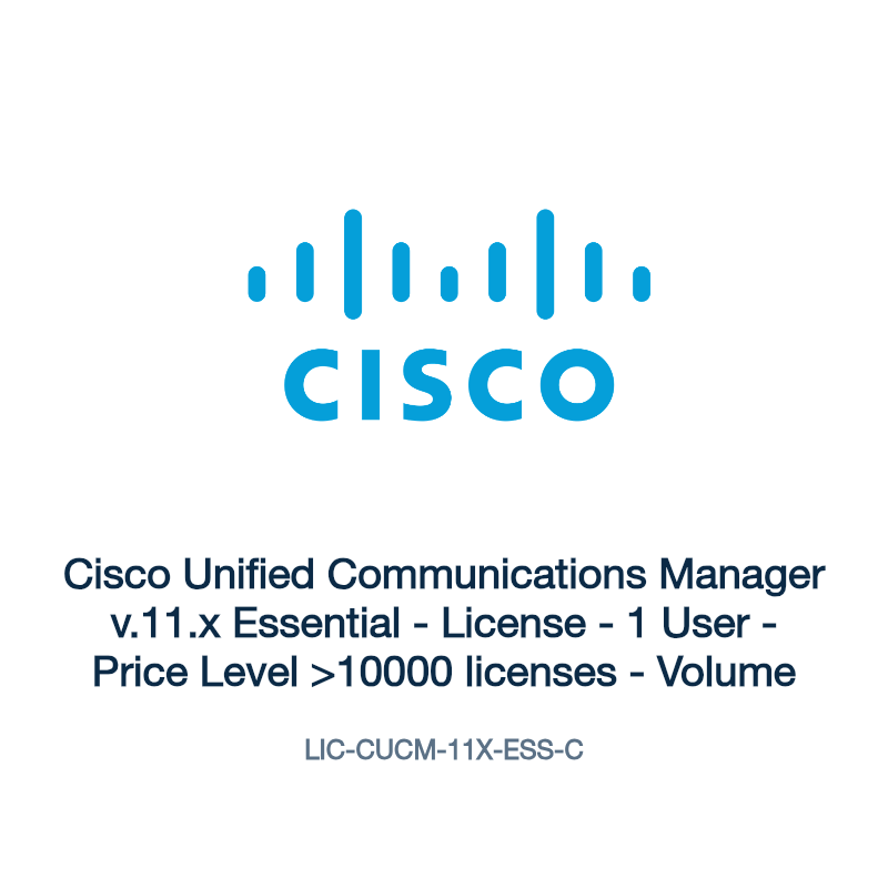 LIC-CUCM-11X-ESS-C: Cisco Unified Communications Manager v.11.x Essential