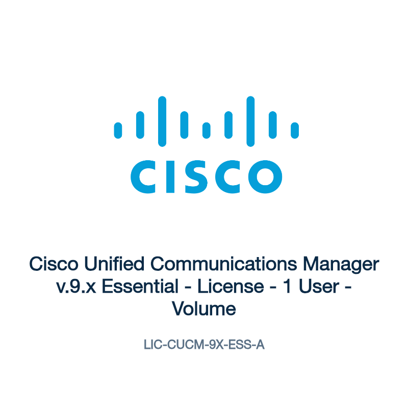 LIC-CUCM-9X-ESS-A: Cisco Unified Communications Manager v.9.x Essential