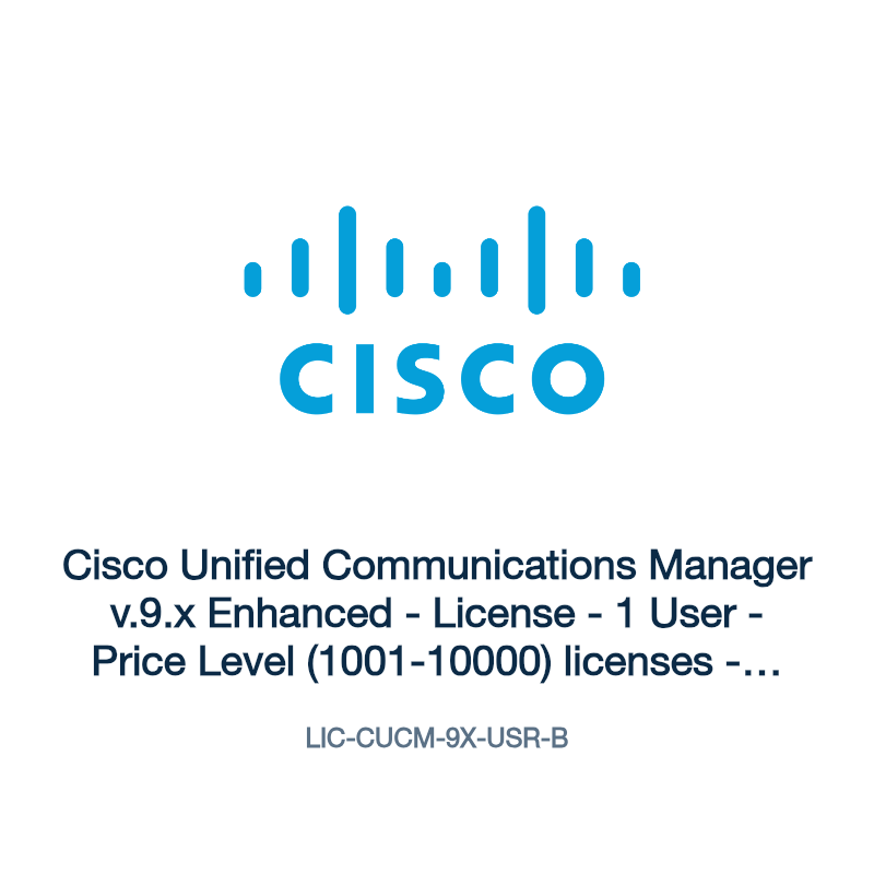 LIC-CUCM-9X-USR-B: Cisco Unified Communications Manager v.9.x Enhanced
