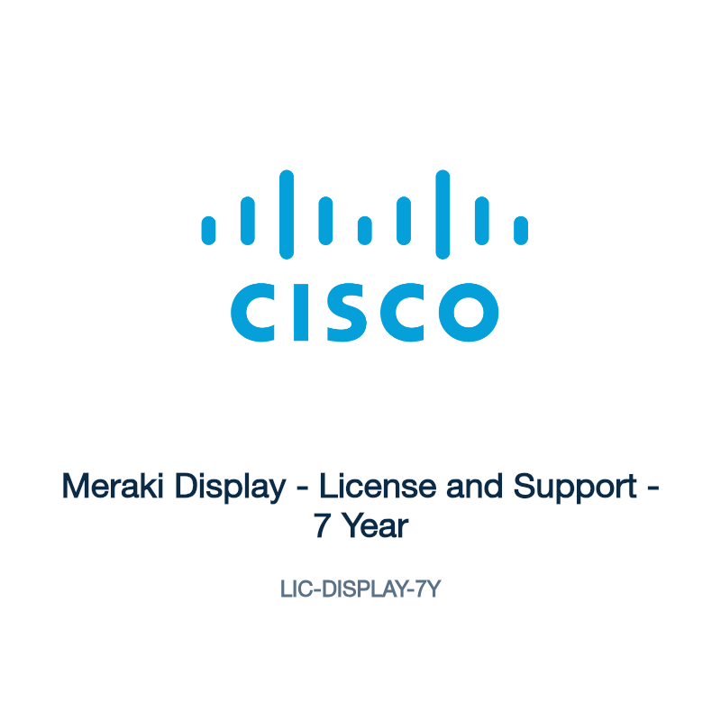 LIC-DISPLAY-7Y: Meraki Display - License and Support - 7 Year