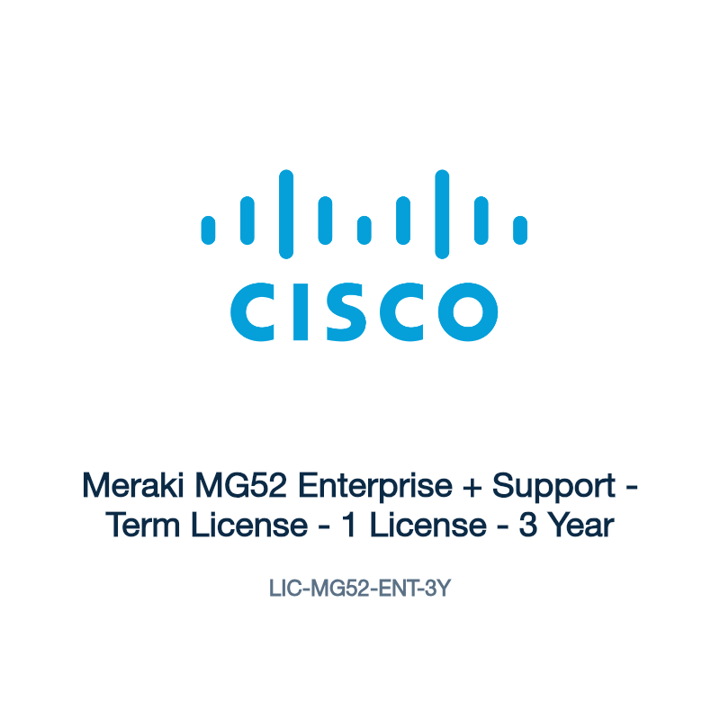 LIC-MG52-ENT-3Y: Meraki MG52 Enterprise + Support
