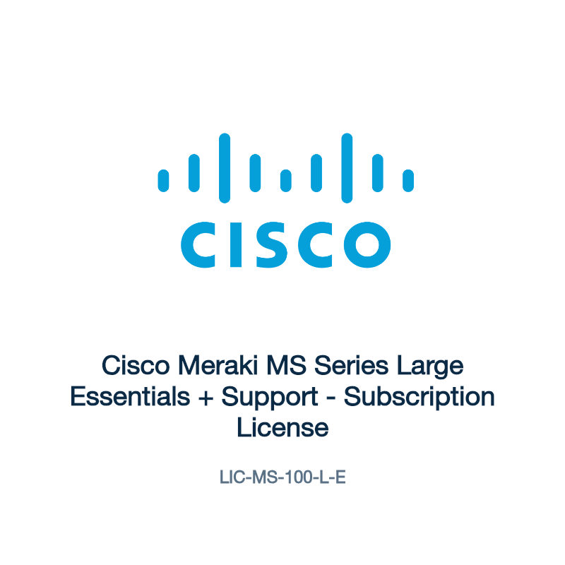 LIC-MS-100-L-E: Cisco Meraki MS Series Large Essentials + Support