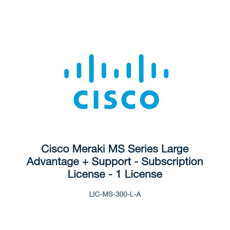 LIC-MS-300-L-A: Cisco Meraki MS Series Large Advantage + Support