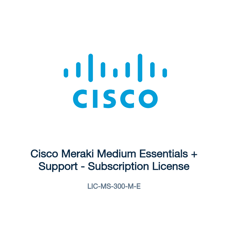 LIC-MS-300-M-E: Cisco Meraki Medium Essentials + Support