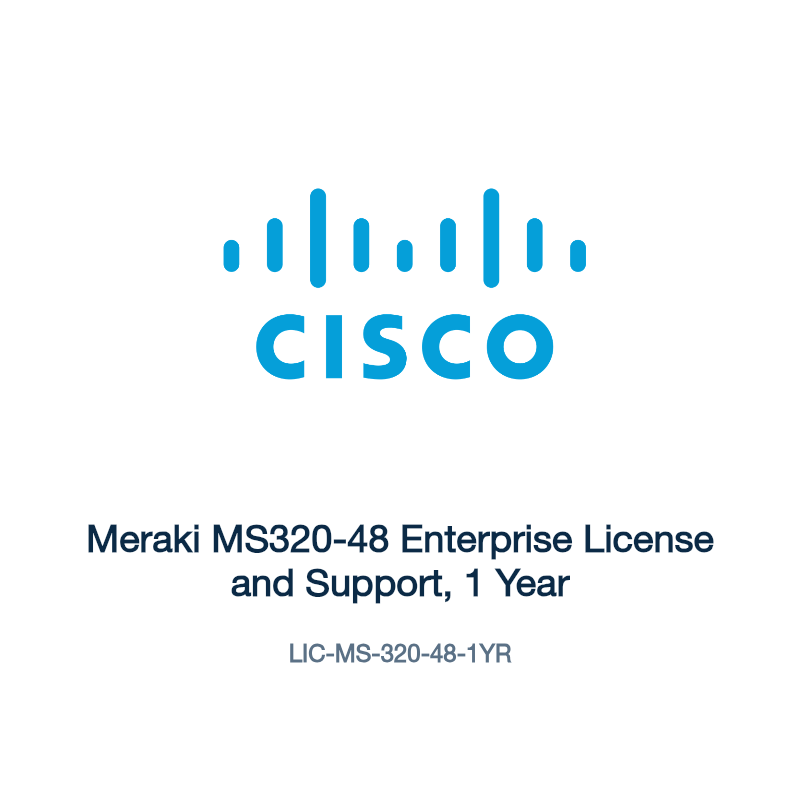 LIC-MS-320-48-1YR: Meraki MS320-48 Enterprise License and Support, 1 Year