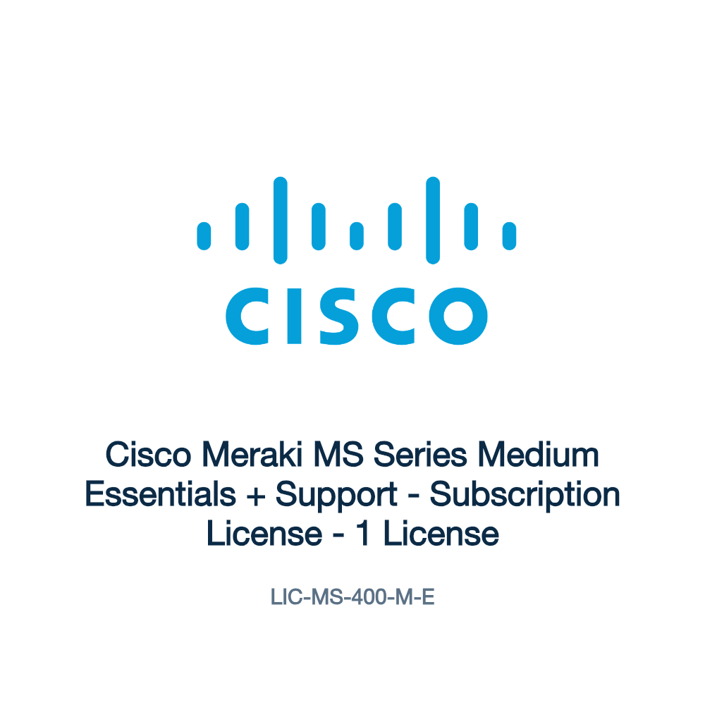 LIC-MS-400-M-E: Cisco Meraki MS Series Medium Essentials + Support