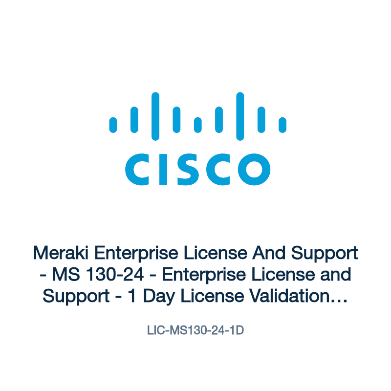 LIC-MS130-24-1D: Meraki Enterprise License And Support