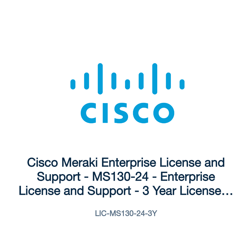 LIC-MS130-24-3Y: Cisco Meraki Enterprise License and Support
