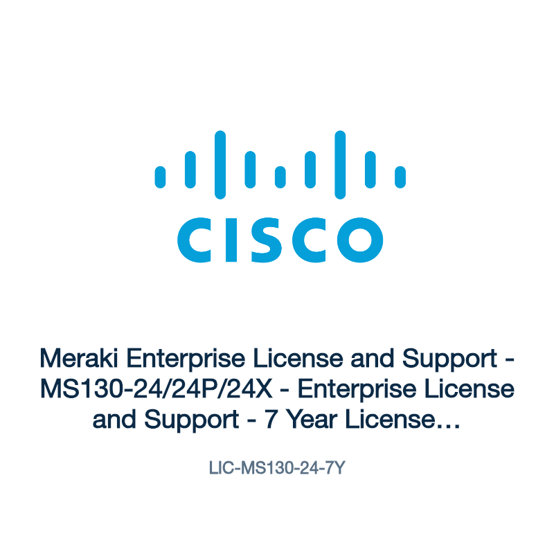 LIC-MS130-24-7Y: Meraki Enterprise License and Support