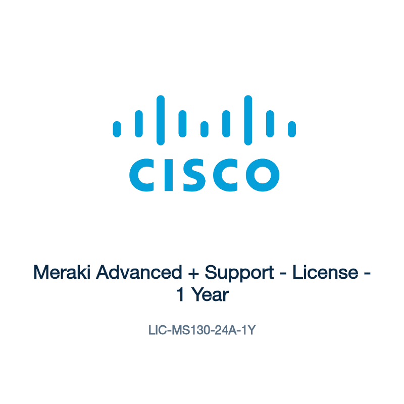 LIC-MS130-24A-1Y: Meraki Advanced + Support