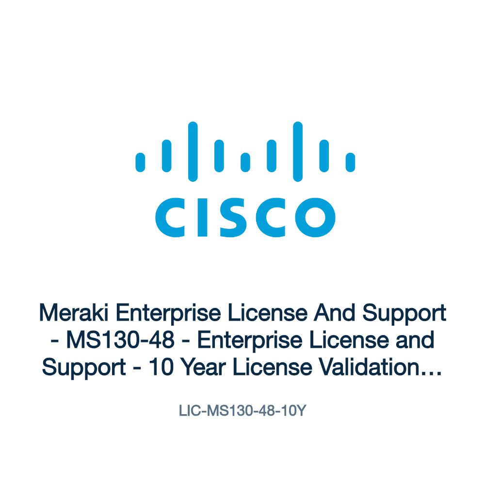 LIC-MS130-48-10Y: Meraki Enterprise License And Support