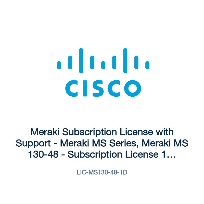 LIC-MS130-48-1D: Meraki Subscription License with Support