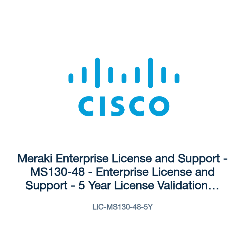 LIC-MS130-48-5Y: Meraki Enterprise License and Support