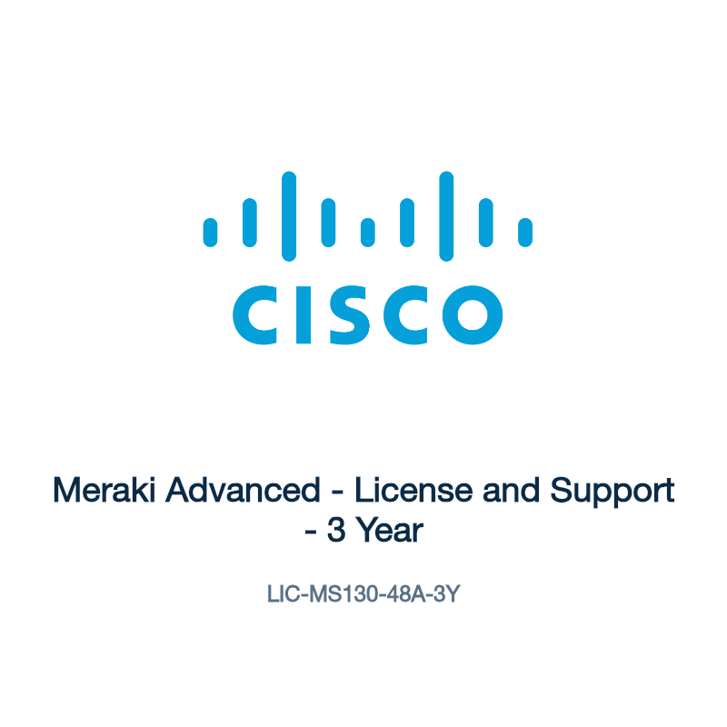 LIC-MS130-48A-3Y: Meraki Advanced - License and Support - 3 Year