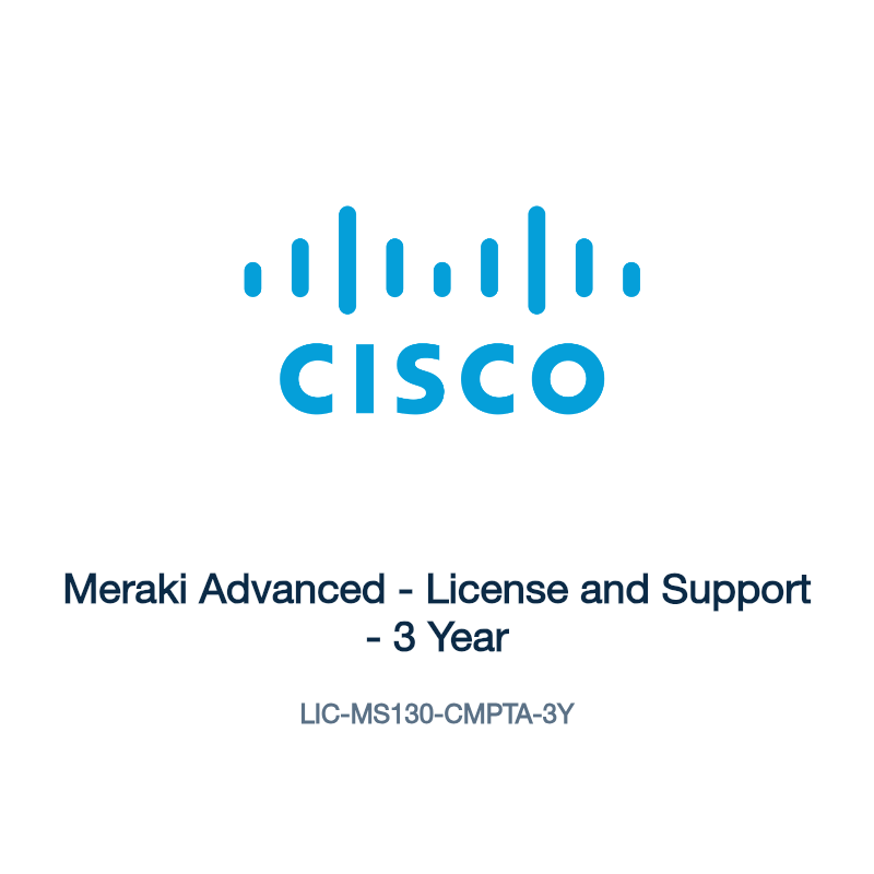 LIC-MS130-CMPTA-3Y: Meraki Advanced - License and Support - 3 Year