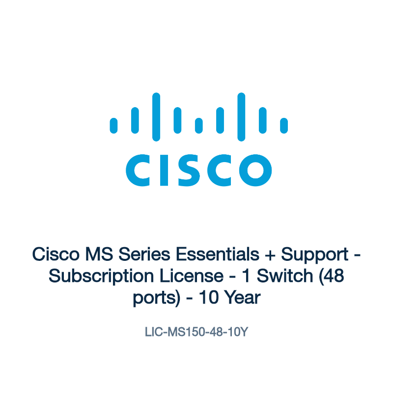 LIC-MS150-48-10Y: Cisco MS Series Essentials + Support