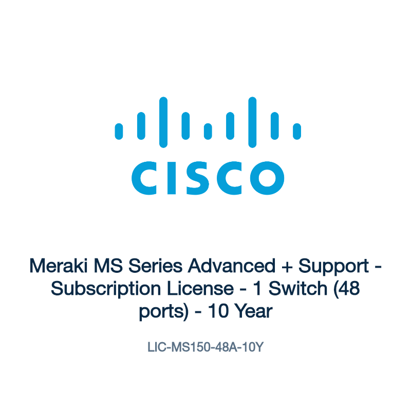 LIC-MS150-48A-10Y: Meraki MS Series Advanced + Support