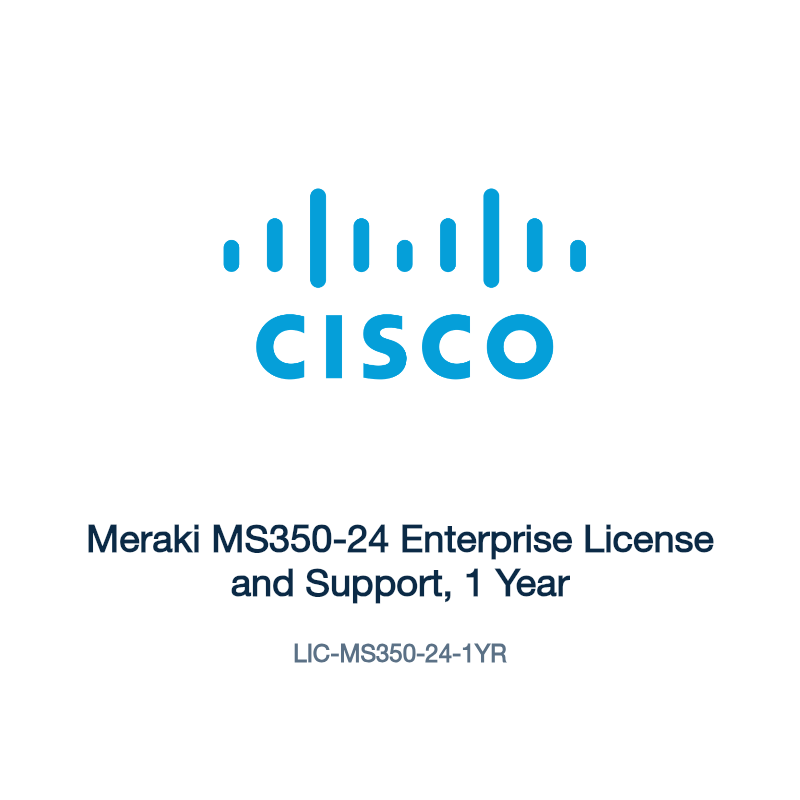 LIC-MS350-24-1YR: Meraki MS350-24 Enterprise License and Support, 1 Year