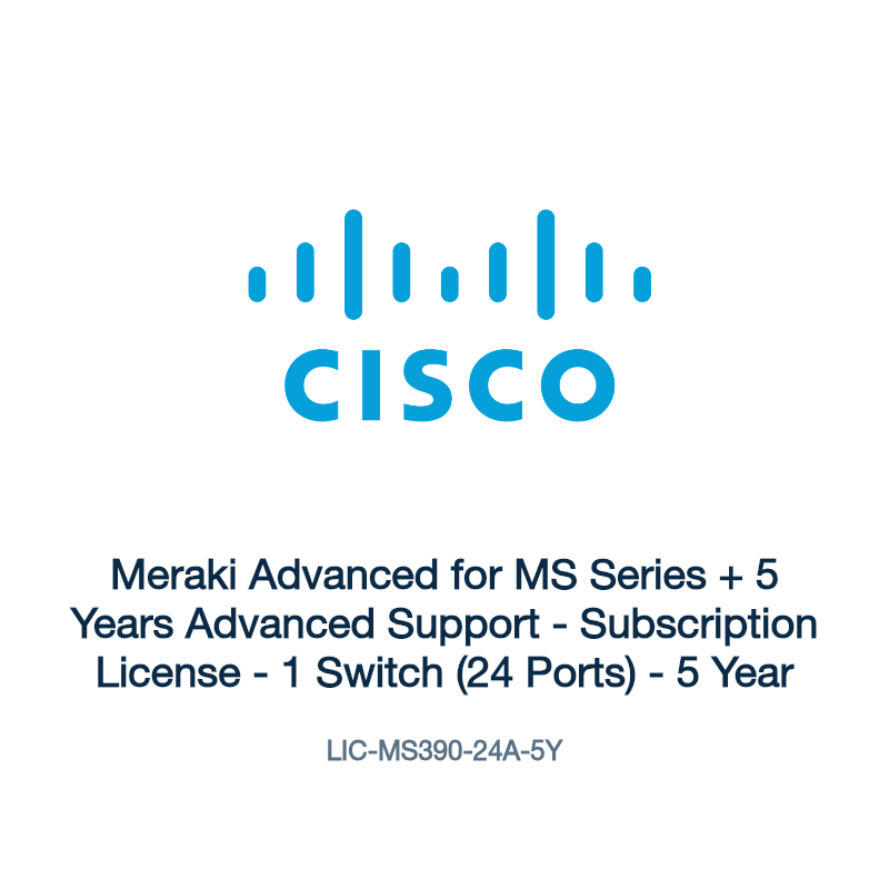 LIC-MS390-24A-5Y: Meraki Advanced for MS Series + 5 Years Advanced Support