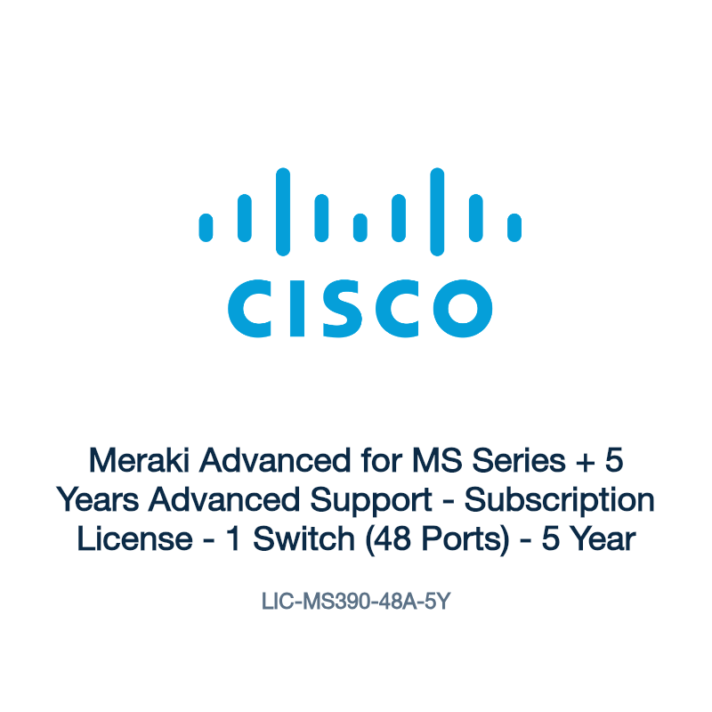 LIC-MS390-48A-5Y: Meraki Advanced for MS Series + 5 Years Advanced Support