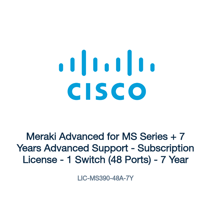 LIC-MS390-48A-7Y: Meraki Advanced for MS Series + 7 Years Advanced Support