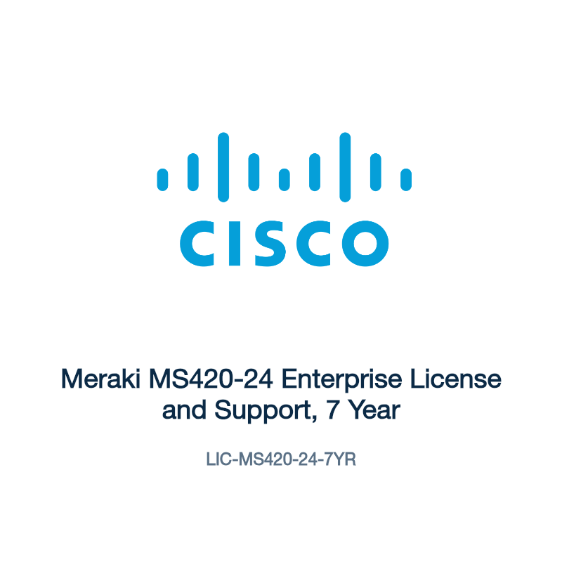 LIC-MS420-24-7YR: Meraki MS420-24 Enterprise License and Support, 7 Year
