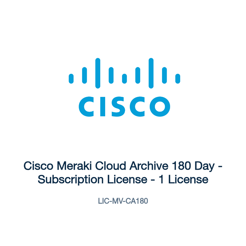 LIC-MV-CA180: Cisco Meraki Cloud Archive 180 Day