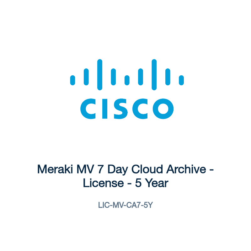 LIC-MV-CA7-5Y: Meraki MV 7 Day Cloud Archive