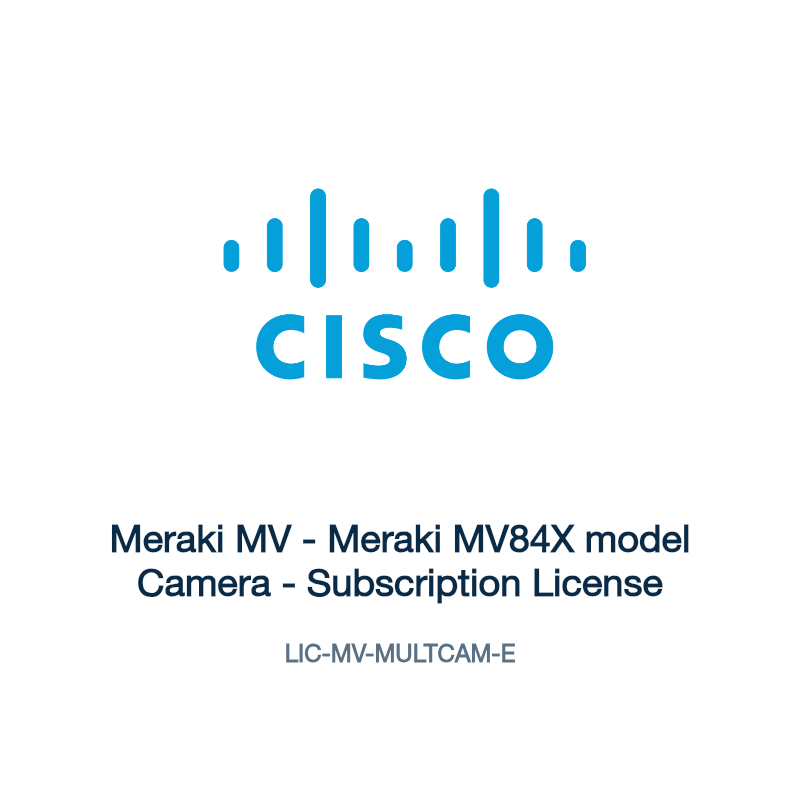 LIC-MV-MULTCAM-E: Meraki MV - Meraki MV84X model Camera - Subscription License