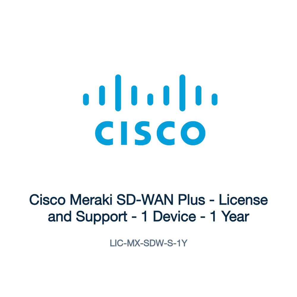 LIC-MX-SDW-S-1Y: Cisco Meraki SD-WAN Plus
