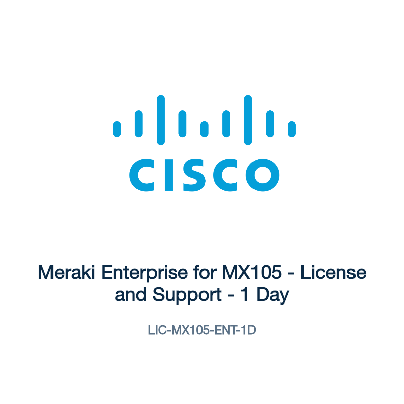 LIC-MX105-ENT-1D: Meraki Enterprise for MX105