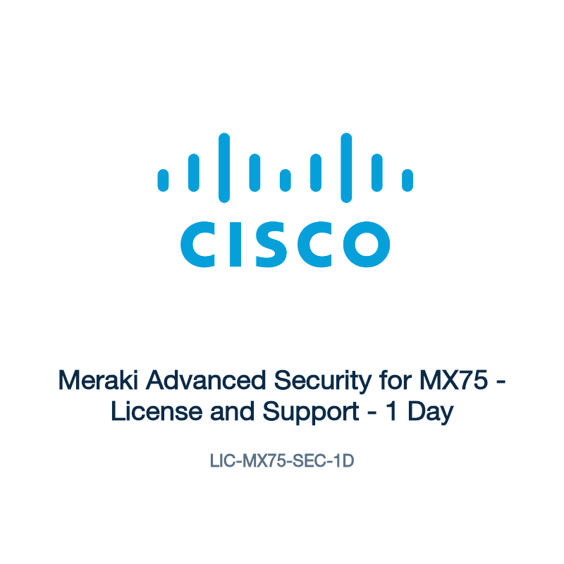 LIC-MX75-SEC-1D: Meraki Advanced Security for MX75
