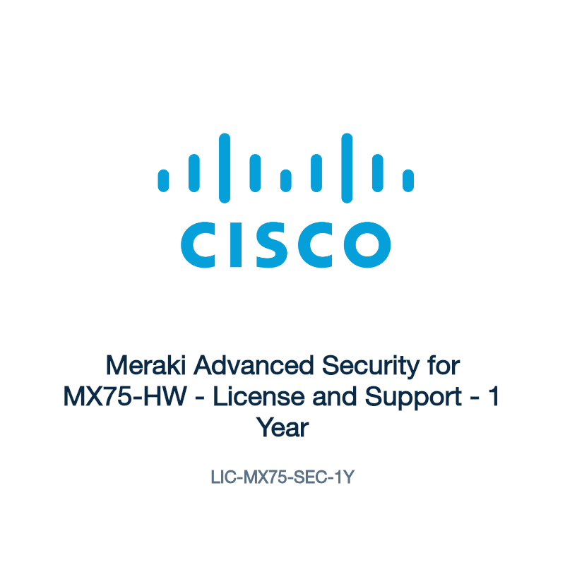 LIC-MX75-SEC-1Y: Meraki Advanced Security for MX75-HW