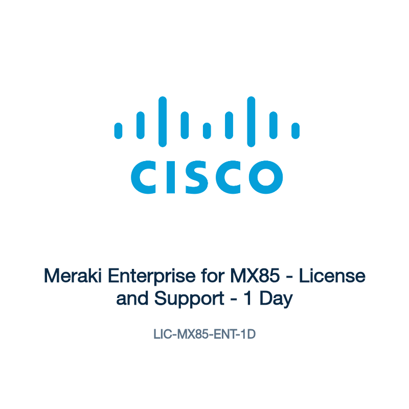 LIC-MX85-ENT-1D: Meraki Enterprise for MX85