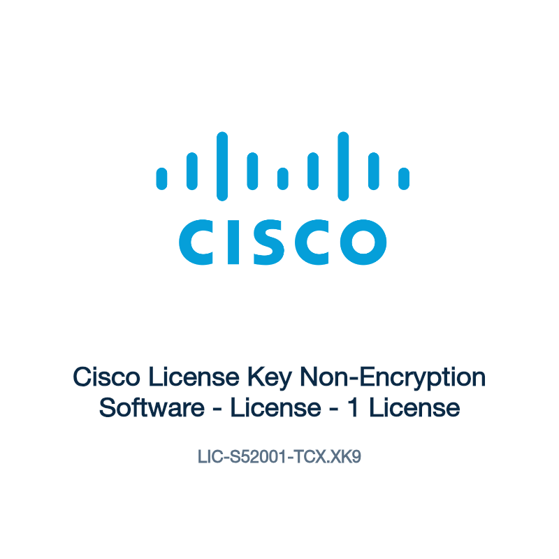 LIC-S52001-TCX.XK9: Cisco License Key Non-Encryption Software