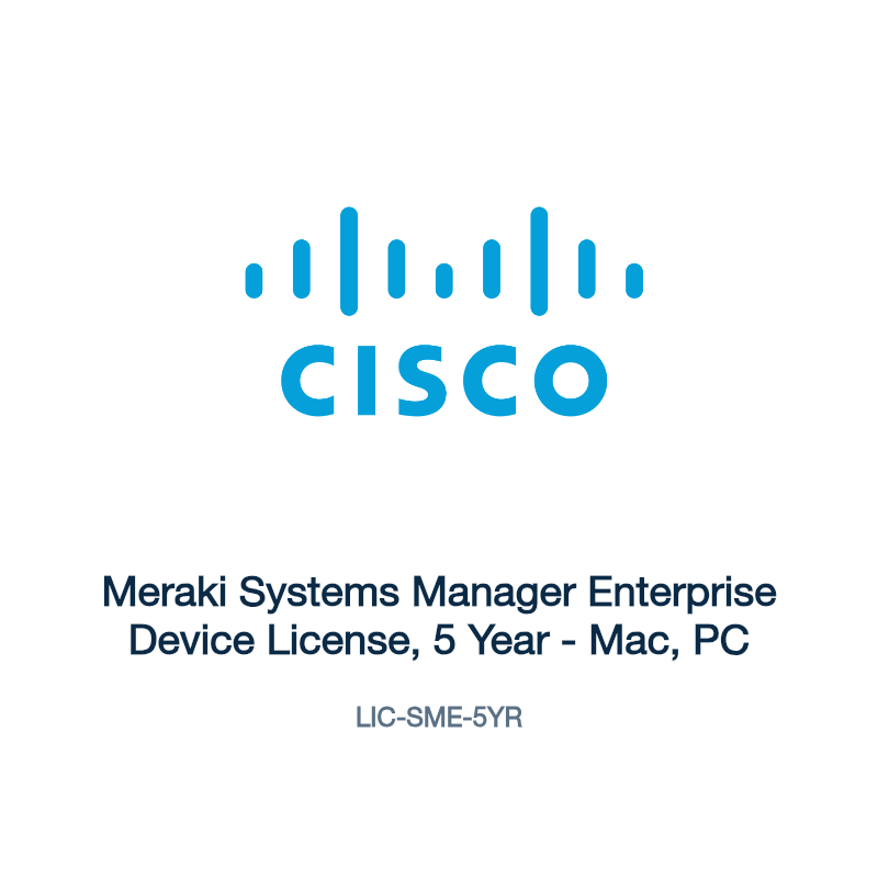 LIC-SME-5YR: Meraki Systems Manager Enterprise Device License, 5 Year