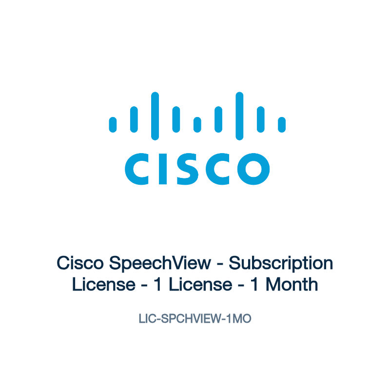LIC-SPCHVIEW-1MO: Cisco SpeechView