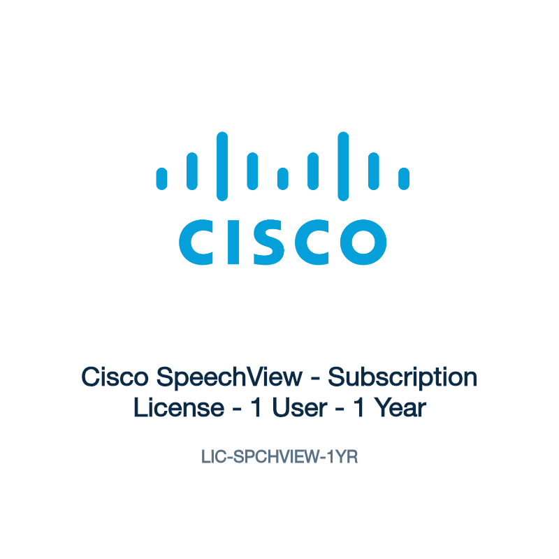 LIC-SPCHVIEW-1YR: Cisco SpeechView