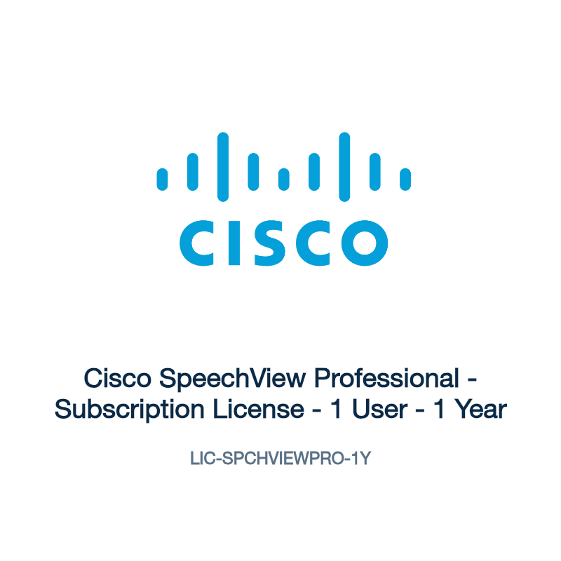 LIC-SPCHVIEWPRO-1Y: Cisco SpeechView Professional