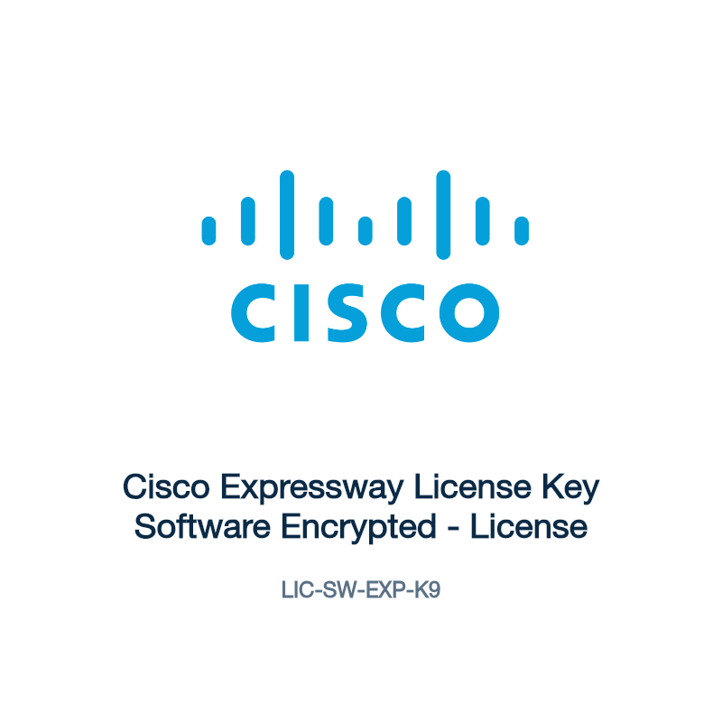 LIC-SW-EXP-K9: Cisco Expressway License Key Software Encrypted