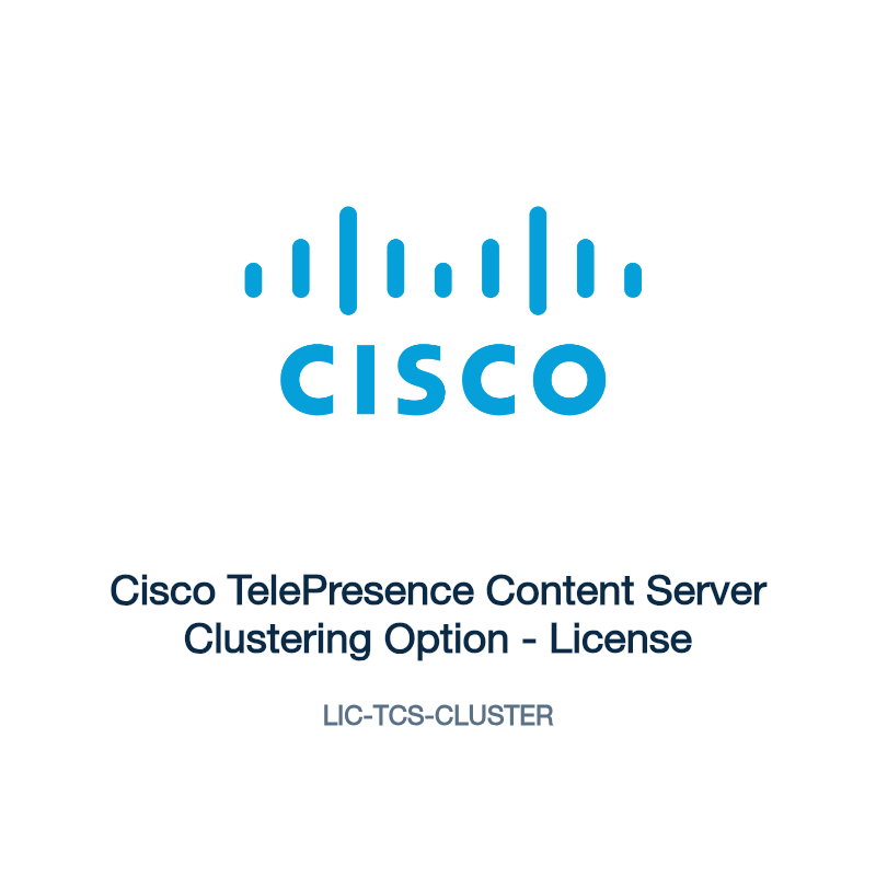 LIC-TCS-CLUSTER: Cisco TelePresence Content Server Clustering Option