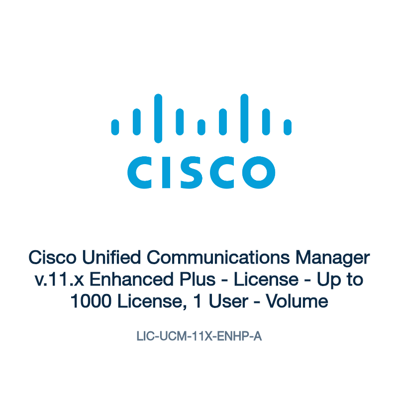 LIC-UCM-11X-ENHP-A: Cisco Unified Communications Manager v.11.x Enhanced Plus