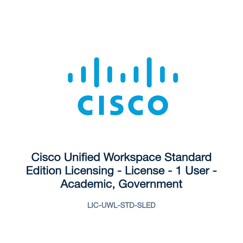 LIC-UWL-STD-SLED: Cisco Unified Workspace Standard Edition Licensing