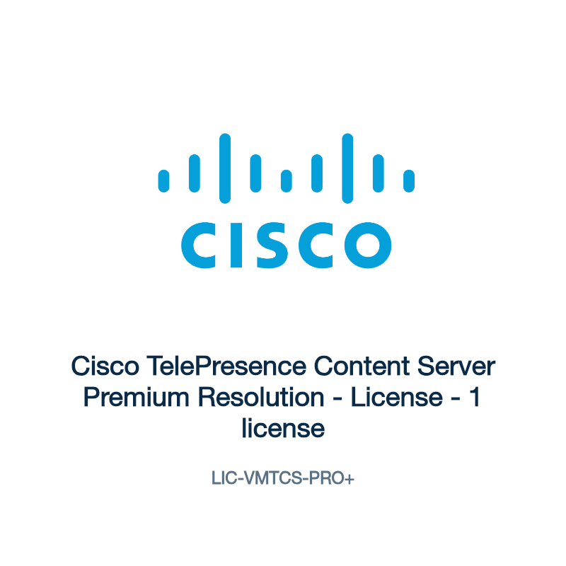 LIC-VMTCS-PRO+: Cisco TelePresence Content Server Premium Resolution