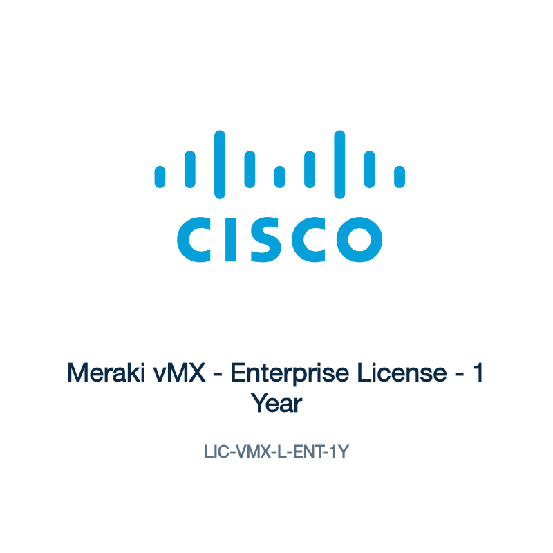 LIC-VMX-L-ENT-1Y: Meraki vMX - Enterprise License - 1 Year
