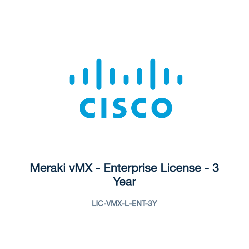 LIC-VMX-L-ENT-3Y: Meraki vMX - Enterprise License - 3 Year